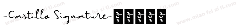 -Castillo Signature字体转换